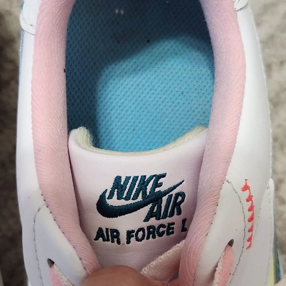 Nike women's Air Force 1 Platform pastel sneaker shoes DZ5197-100 size 8